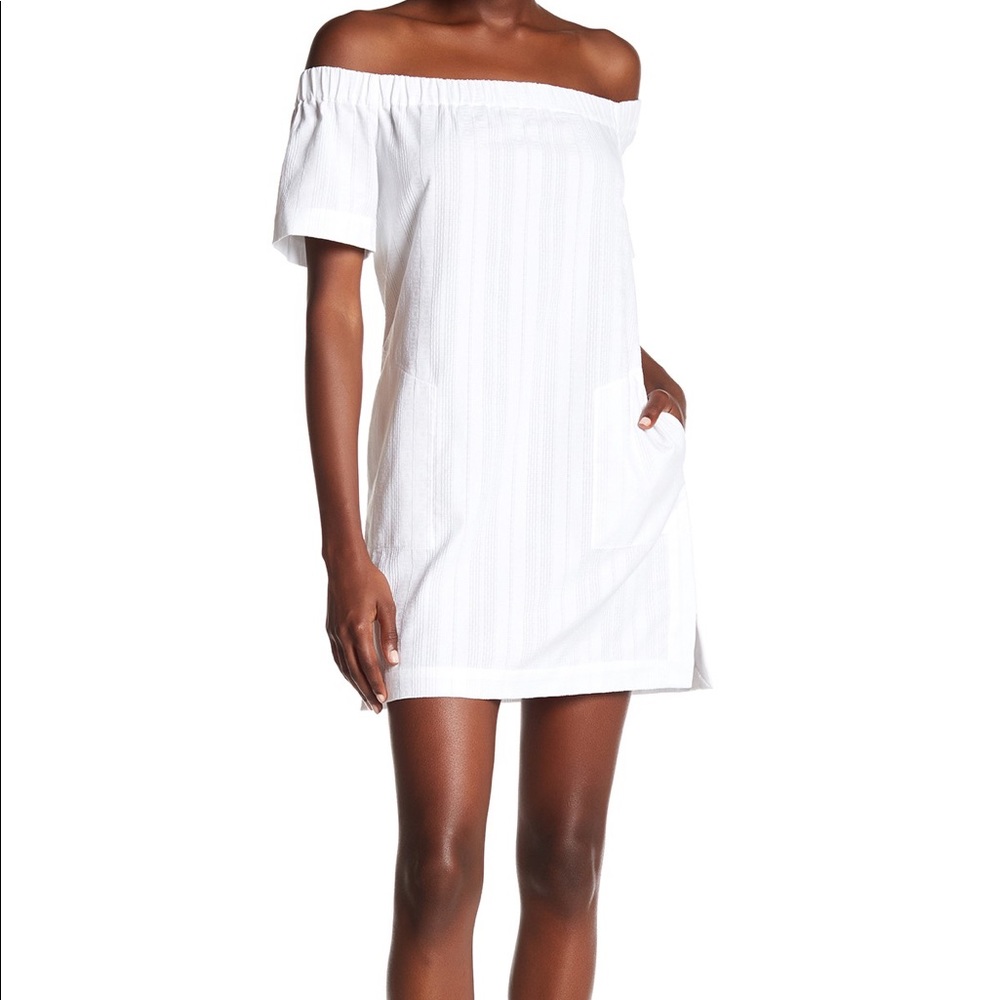 A.L.C off shoulder white dress